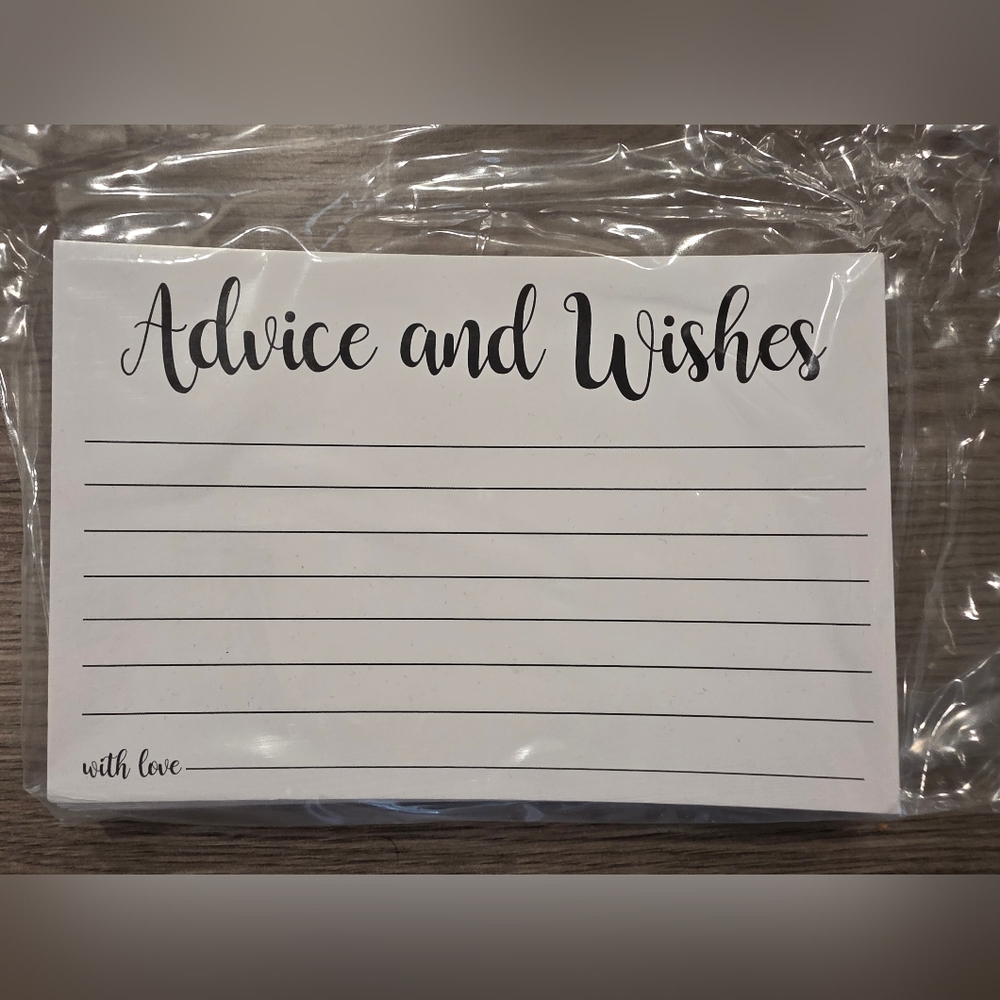 Advice And Wishes Cards